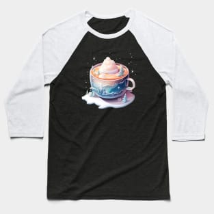 Cappuccino in a dreamy snowy landscape Baseball T-Shirt